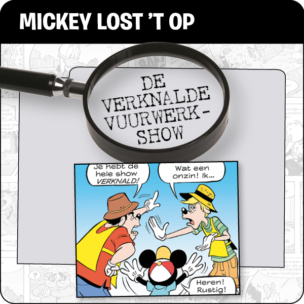 Mickey lost 't op