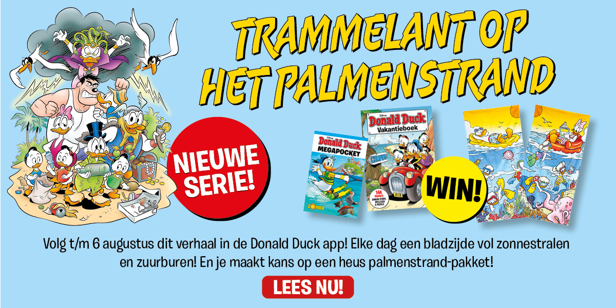 Trammelant op het palmenstrand